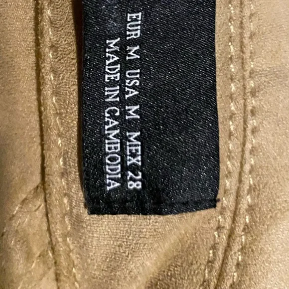 ZARA BEAUTIFUL TAN SUEDE TEXTURED SHORT TRENCH - Picture 11 of 16